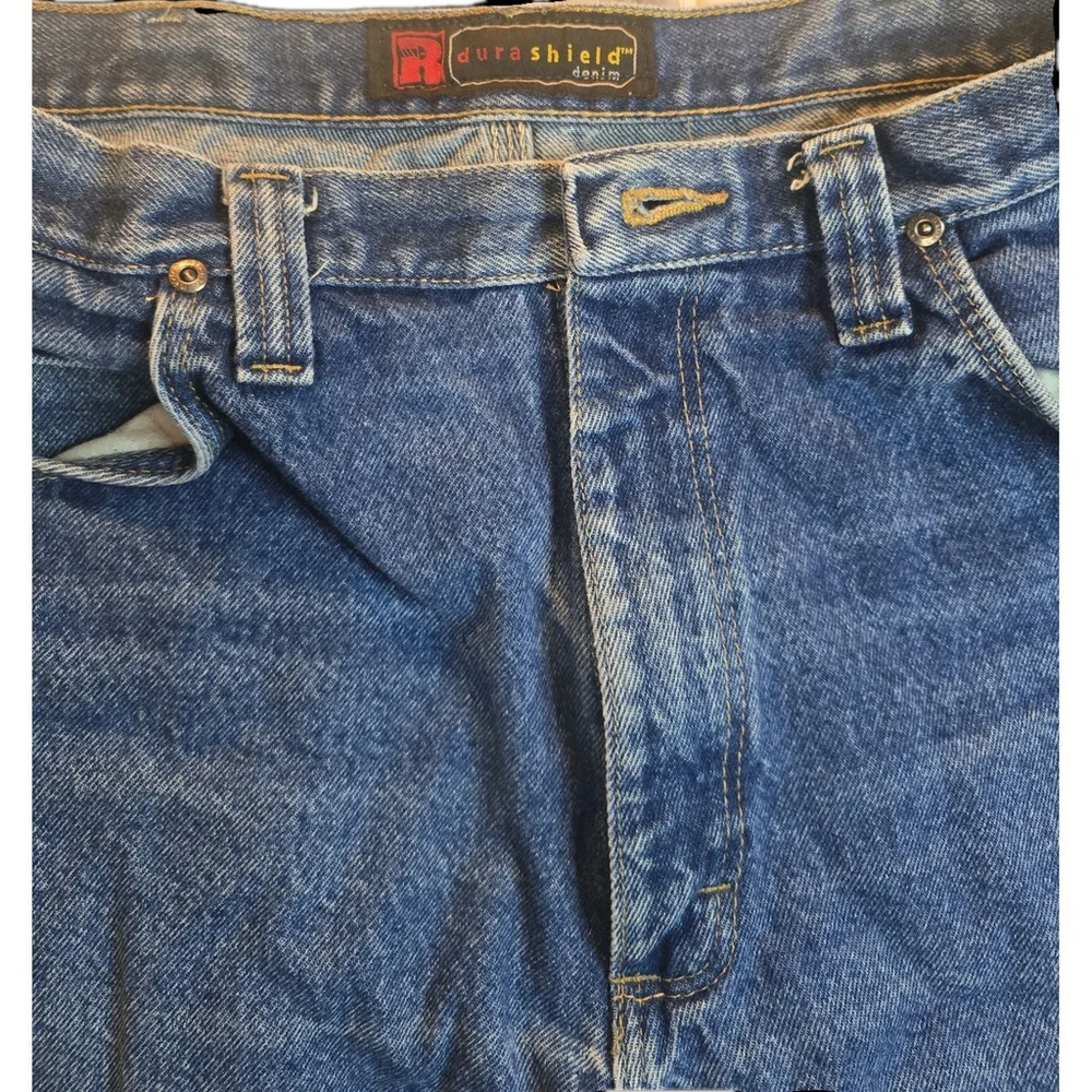 Rustler Durashield Men’s Jeans 36x34 Blue Workwear Denim Straight Leg